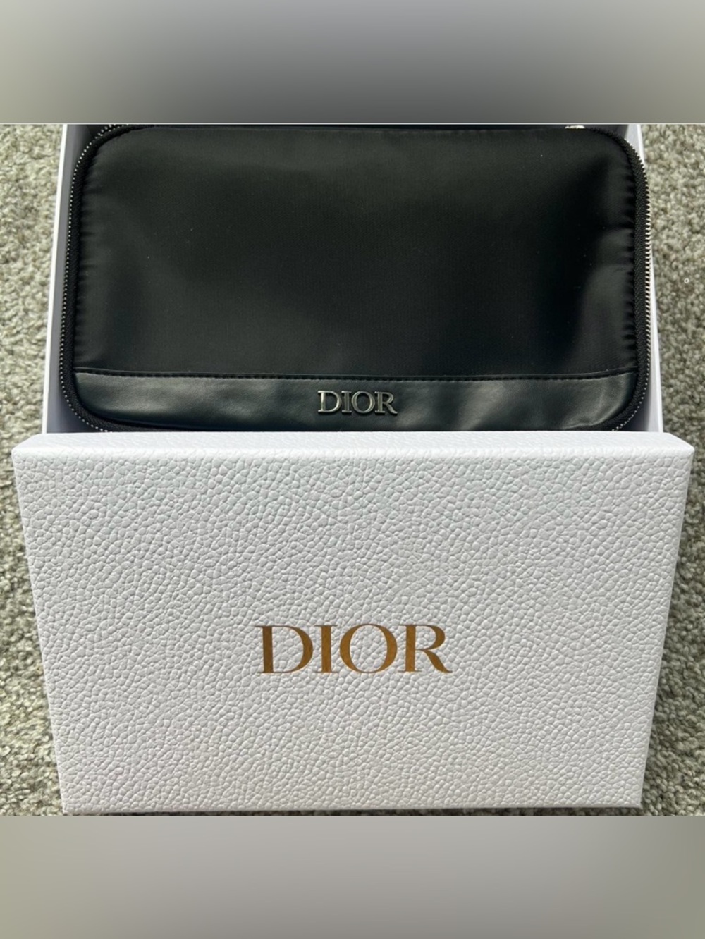 Dior Black Nylon Shoulder Bag with Silver Logo